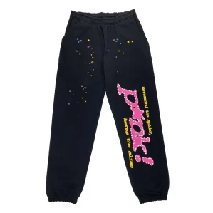 Black Pink Printed Sweatpant