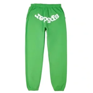 Sp5der Green Tracksuit with White Printed,